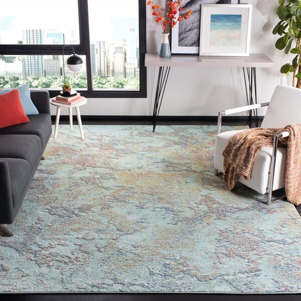 Safavieh 8 x 10 ft. Prism Rectangle Power Loomed Area Rug Creme & Red PSM532A-8 - main